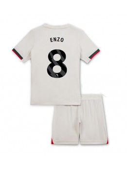 Billige Chelsea Enzo Fernandez #8 Bortedraktsett Barn 2025-26 Kortermet (+ Korte bukser)